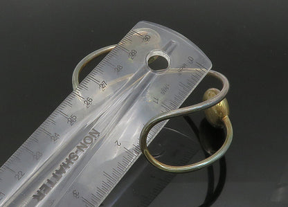 925 Sterling Silver  Vintage Dark Tone Hollow Ends Cuff Bracelet   BT8590