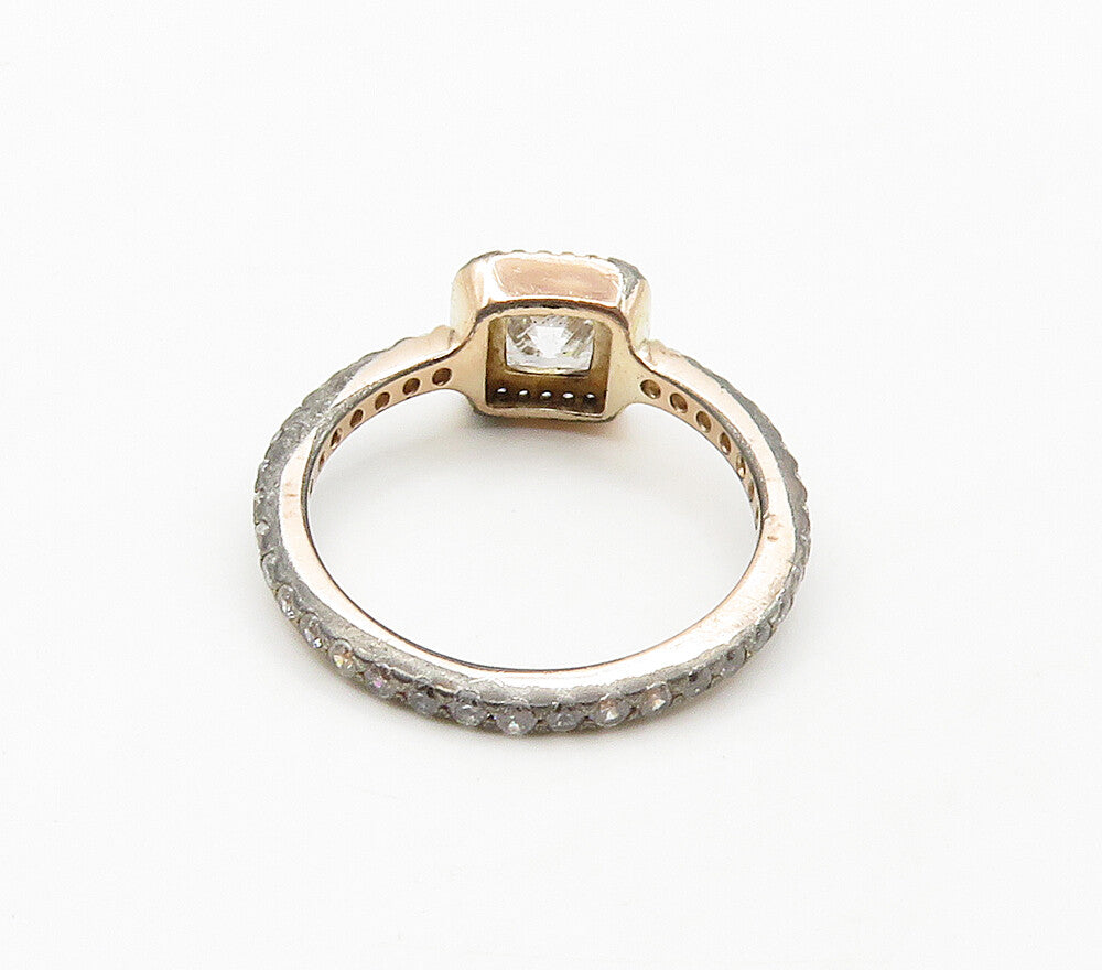 925 Sterling Silver  Sparkling Cubic Zirconia Band Ring Sz 6  RG16070