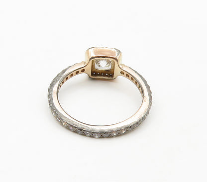 925 Sterling Silver  Sparkling Cubic Zirconia Band Ring Sz 6  RG16070