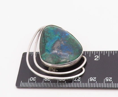 925 Sterling Silver Vintage Brooch ISRAEL Modernist Eilat Stone Pin  BP12285