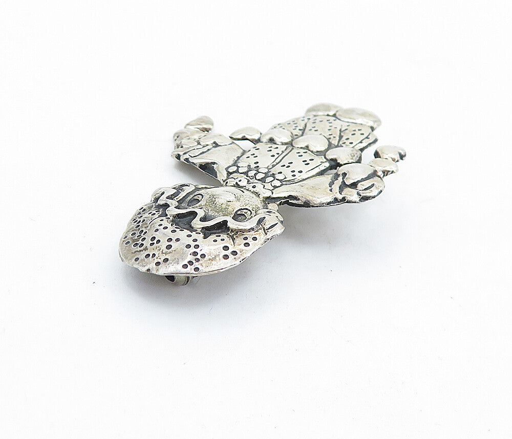 MEXICO 925 Sterling Silver  Vintage Love Heart Little Girl Brooch Pin  BP2102