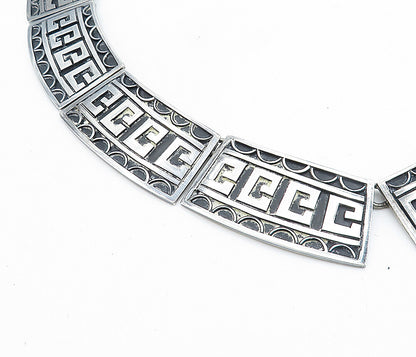 TAXCO MEXICO 925 Sterling Silver  Vintage Designer Large Chain Necklace NE1194