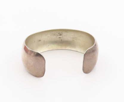925 Sterling Silver Vintage Bracelet CAROL FELLEY Minimalist Wide Cuff  BT12131