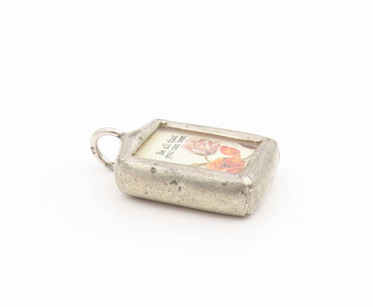 925 Sterling Silver Vintage Pendant Modernist Be All That You Can Bee  PT25919