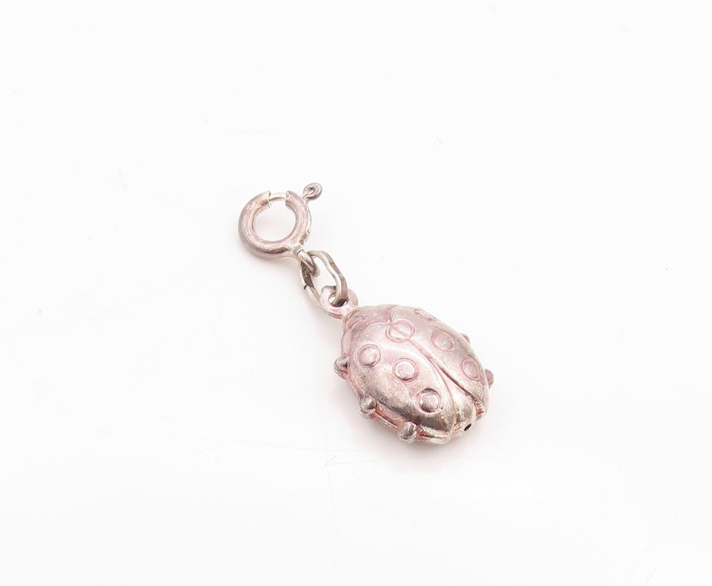 925 Sterling Silver Vintage Pendant Dark Tone Beetle Charm PT24727