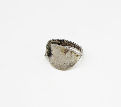 925 Sterling Silver  Vintage Carved Bypass Band Ring Sz 6  RG3334