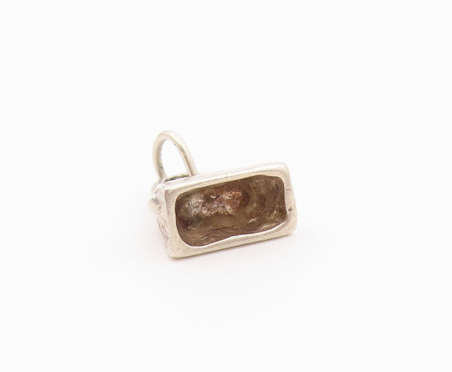 925 Sterling Silver  Vintage Shiny Petite Hand Bag Purse Pendant  PT18798