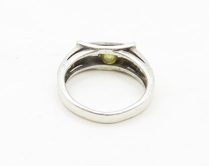 925 Sterling Silver  Vintage Cubic Zirconia Shiny Band Ring Sz 7.5  RG19123