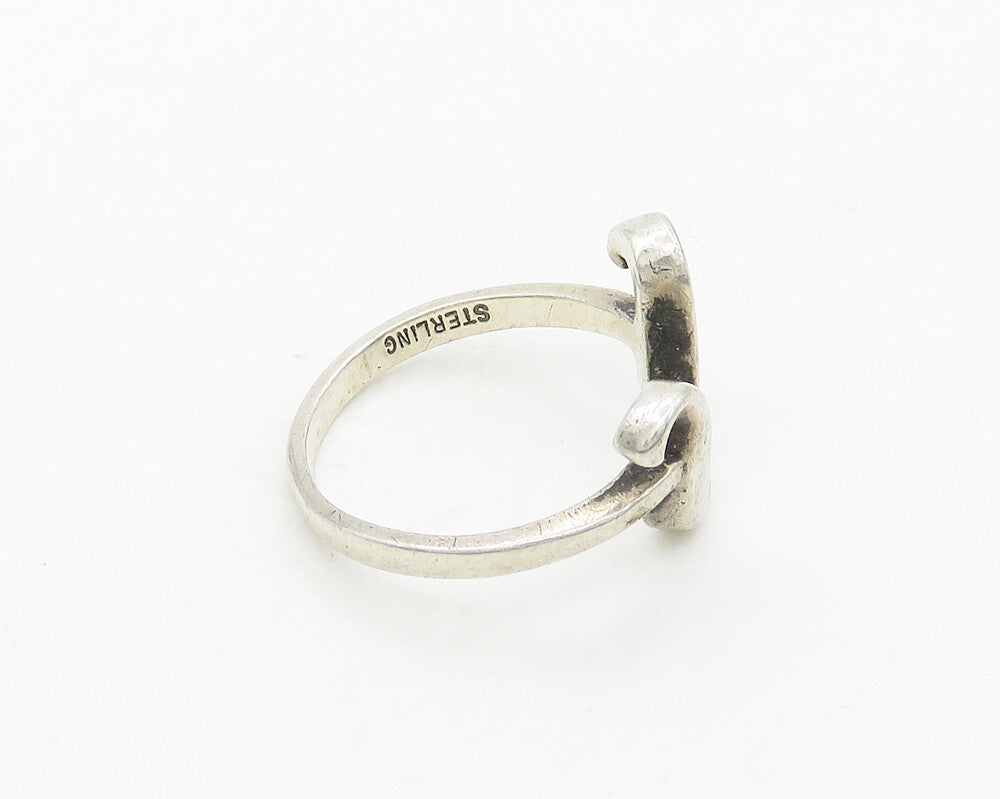 925 Sterling Silver  Vintage Shiny UShape Smooth Band Ring Sz 7  RG19659