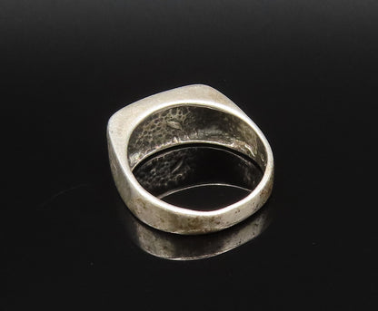 OTT 925 Silver  Vintage Triangular Double Fire Opal Ring Sz 9.5  RG25815