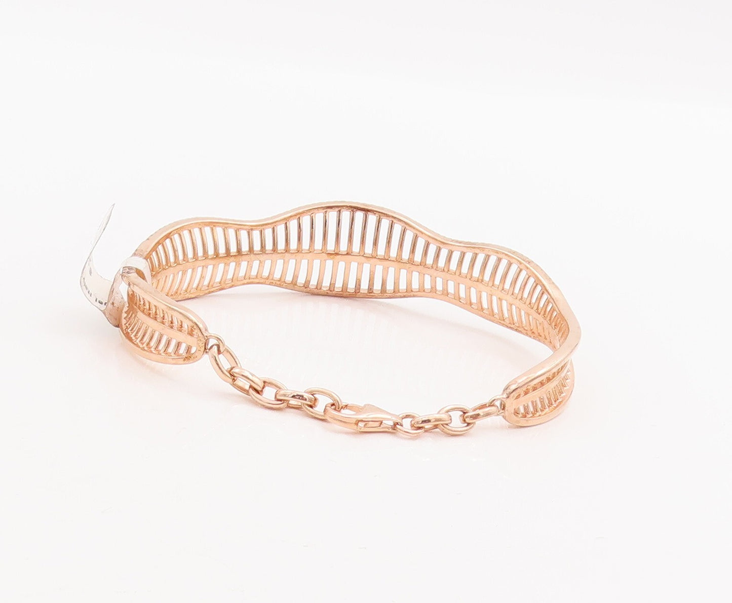 925 Sterling Silver Vintage Bracelet Designer Cutout CZ Bands  BT10669