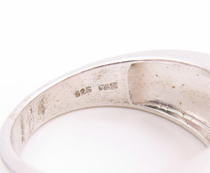 925 Sterling Silver Vintage Ring Opal & Tanzanite Statement Band  Sz 6  RG33620