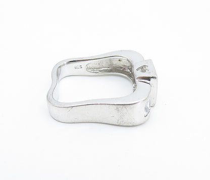 925 Sterling Silver Cubic Zirconia Solitaire With Accents Ring Sz 6 RG6769