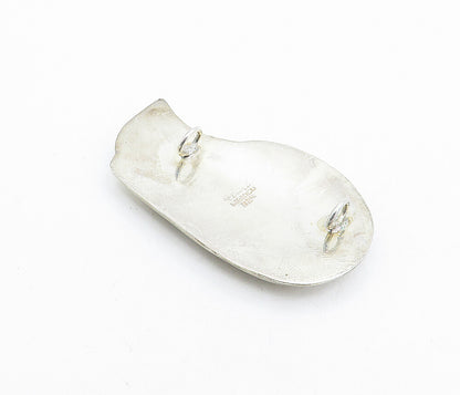MEXICO 925 Sterling Silver  Vintage Shiny Sleeping Cat Motif Pendant  PT3595
