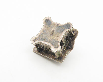 925 Sterling Silver  Vintage Dark Tone Petite Cottage House Pendant  PT9068