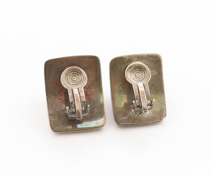 925 Sterling Silver Vintage Earrings CARTIER SPAIN Solid Geometric Stud  EG13667