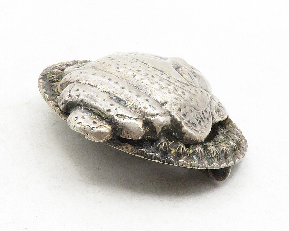 925 Sterling Silver  Vintage Antique Dark Tone Woman Face Brooch Pin  BP4577