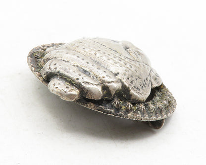 925 Sterling Silver  Vintage Antique Dark Tone Woman Face Brooch Pin  BP4577