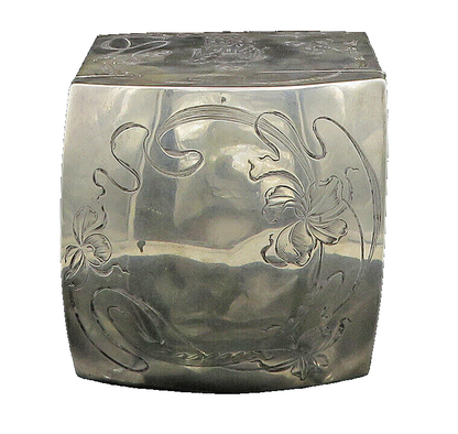 RUSSIA Solid Silver Vintage Antique Large Trinket Heavy Jewelry Box   TR2895