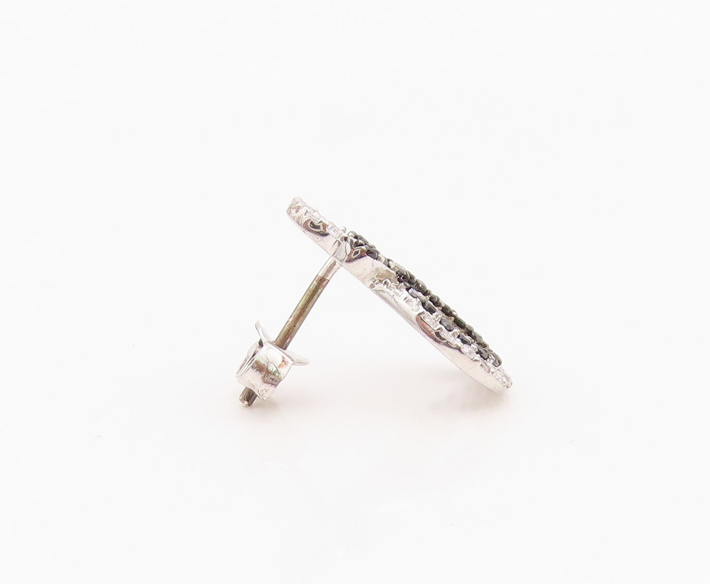 925 Sterling Silver Vintage Earrings Elegant Spinel & CZ Infinity Twist  EG14365