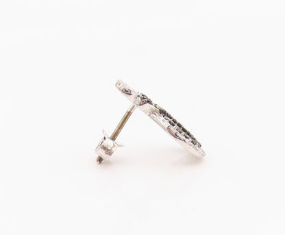 925 Sterling Silver Vintage Earrings Elegant Spinel & CZ Infinity Twist  EG14365