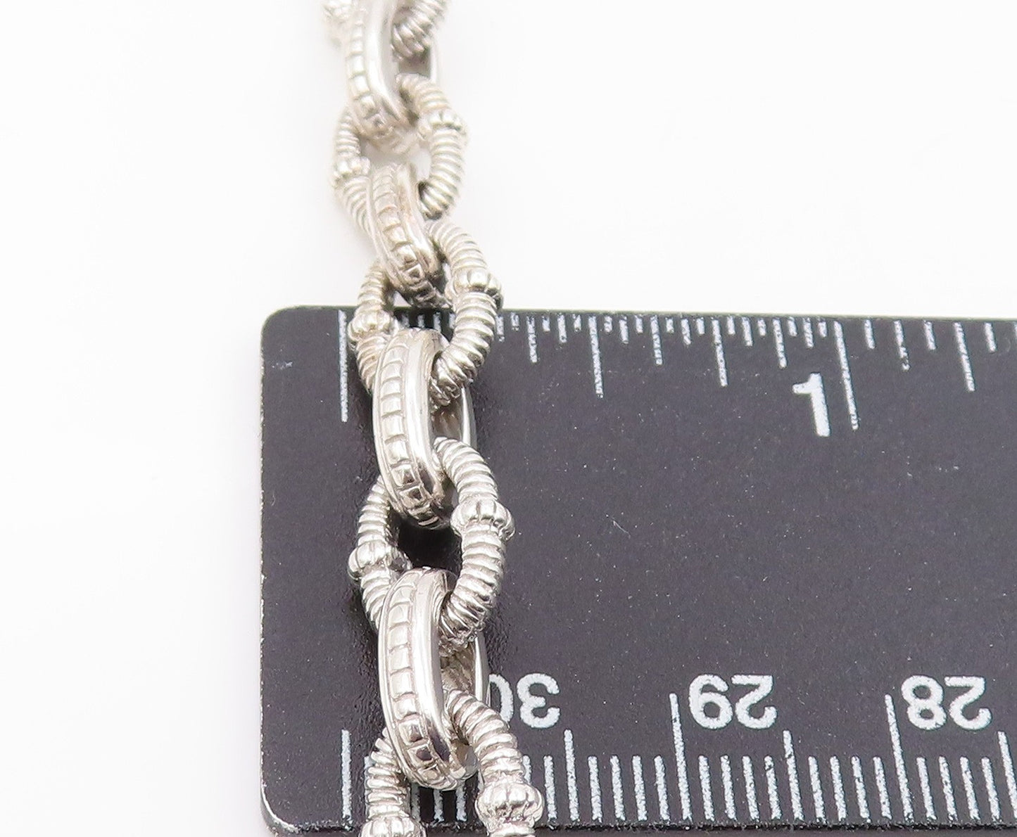 18k Gold & 925 Sterling Silver Vintage Necklace JUDITH RIPKA CZ Chain  NE4852