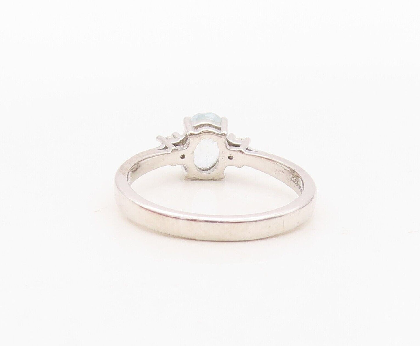 925 Sterling Silver Vintage Ring Minimalist Round & Oval Cut Topaz Sz 7  RG29940