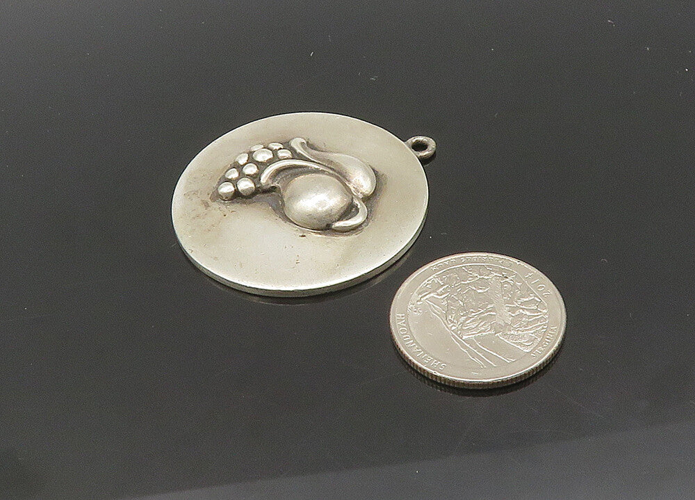 VIKING CRAFT 925 Sterling Silver  Vintage Antique Floral Pendant  PT16640