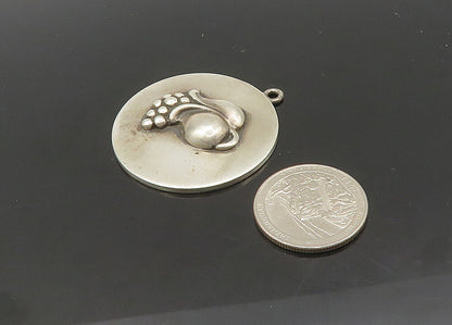 VIKING CRAFT 925 Sterling Silver  Vintage Antique Floral Pendant  PT16640