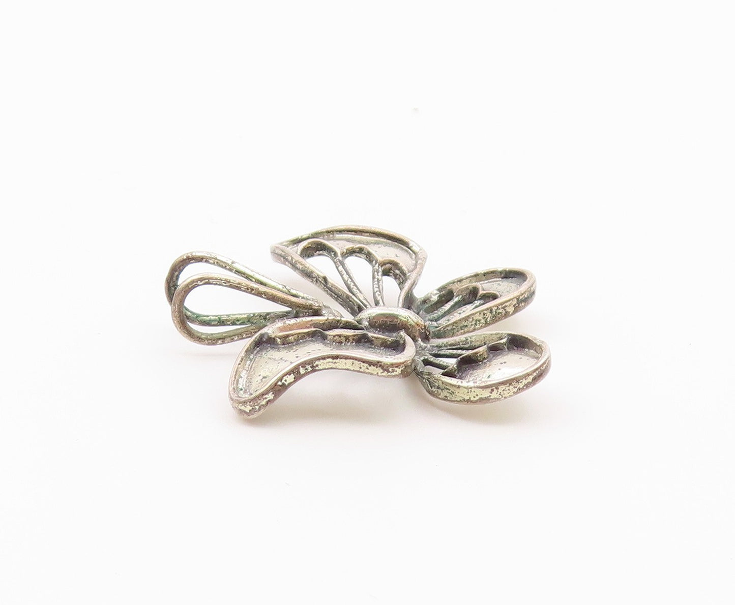 DANECRAFT 925 Sterling Silver  Vintage Shiny Butterfly Motif Pendant  PT16977