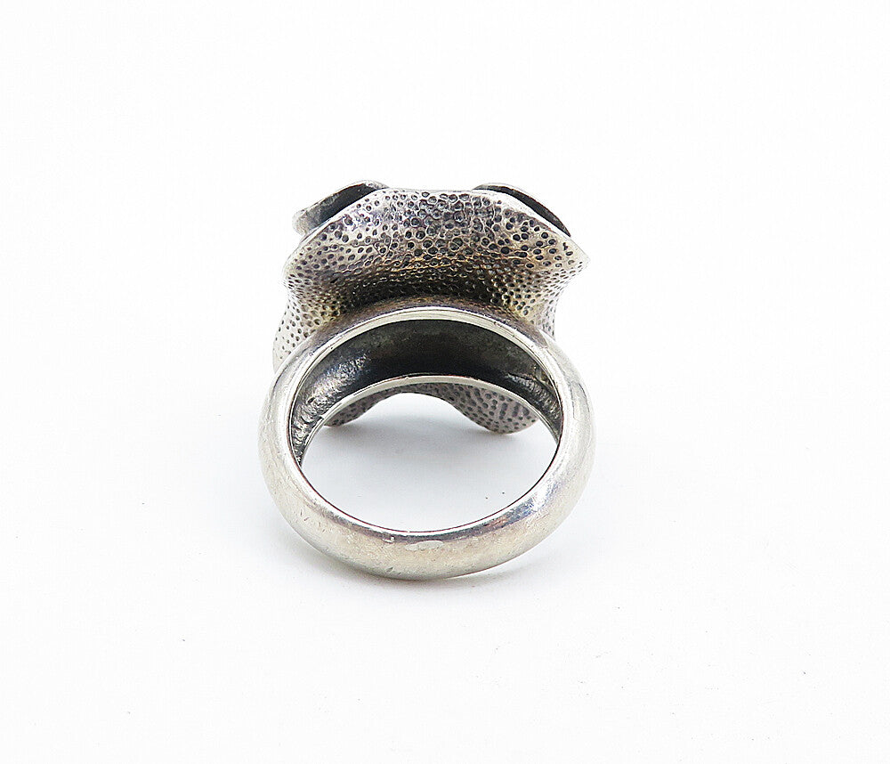 SILPADA 925 Silver  Vintage Dark Tone Sculpted Cocktail Ring Sz 8  RG7046