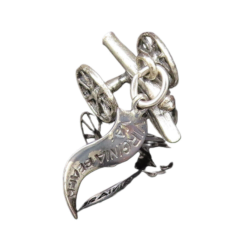 925 Sterling Silver  Vintage Old Fashion Missile Launch Motif Pendant  PT21780