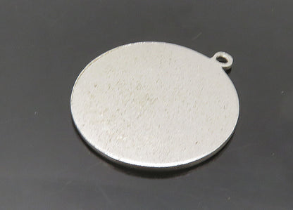 925 Sterling Silver  Vintage Enamel Merry Christmas Mistletoe Pendant  PT15670