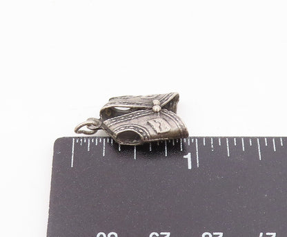 925 Sterling Silver  Vintage Dark Tone Petite Cowboy Vest Pendant  PT18887