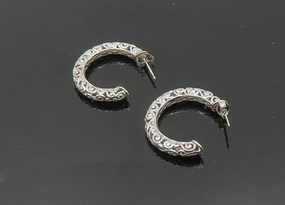 ROSS SIMON 925 Sterling Silver  Vintage Shiny Swirl JHoop Earrings  EG10182