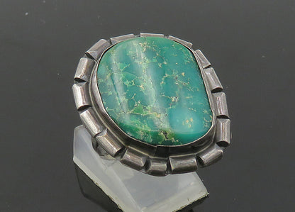 NAVAJO 925 Silver  Vintage Turquoise Split Shank Cocktail Ring Sz 7  RG20527