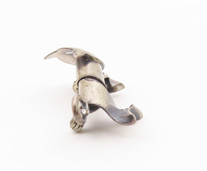 BEAU 925 Sterling Silver  Vintage Fashion Twisted Cat Brooch Pin  BP9786
