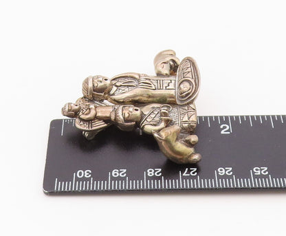 925 Sterling Silver Vintage Brooch Pin CAROL FELLEY Figural Nativity  BP12545