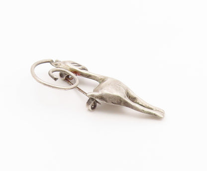 MEXICO 925 Silver  Vintage Antique Beautiful Dainty Deer Brooch Pin  BP9890