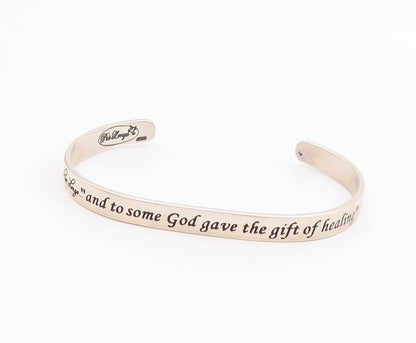 925 Sterling Silver Vintage Bracelet PAT LONGO Engraved Serenity Prayer  BT11642