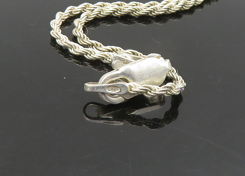 925 Sterling Silver  Vintage Hebrew Evil Eye Protection Chain Necklace  NE3684