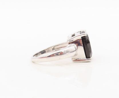 925 Sterling Silver Vintage Ring Minimalist Square Cut Spinel  Sz 7  RG30365