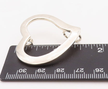 925 Sterling Silver Vintage Pendant Minimalist Solid Cutout Love Heart  PT23523
