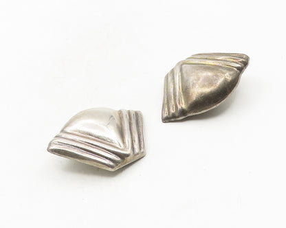 MEXICO 925 Sterling Silver  Vintage Modernist Non Pierce Drop Earrings  EG5137