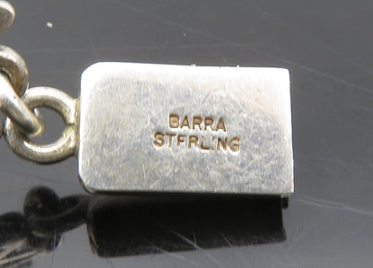 BARRA 925 Sterling Silver Vintage Shiny Open Flower Motif Chain Necklace NE3308