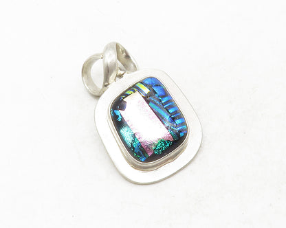925 Sterling Silver  Vintage Glitter Art Smooth Shiny Drop Pendant  PT10060