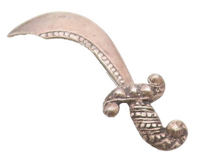 925 Sterling Silver  Vintage Antique Dagger Sword Motif Brooch Pin  BP4578