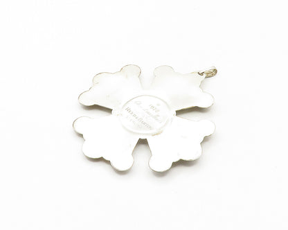REED & BARTON 925 Sterling Silver   Vintage Christmas Cross Pendant  PT13817