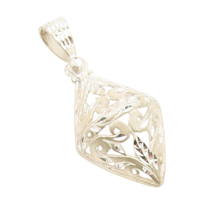 925 Sterling Silver Vintage Pendant Intricate Openwork Scroll Locket  PT25961