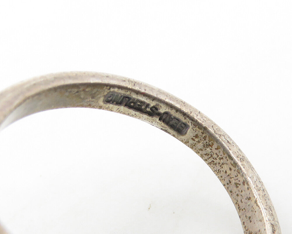 BEAU 925 Sterling Silver  Vintage Smooth Bypass Band Ring Sz 6  RG18812